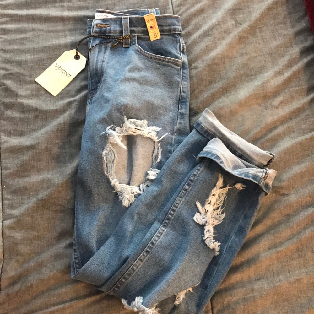 Dario High Rise Mom Jeans OOTDFASH - Picture 5 of 6